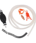 Mingzhe Quick Action Manual Fuel Transfer Pump Sturdy Hose Connection Siphon Kit For Gasoline And Fluids No Clamps Needed Fast Transfer Tool components including hoses and connectors.