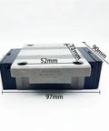 High Precision Linear Guide Bearing Slider Block For MSA30ESSFC 1 Piece showing dimensions in millimeters