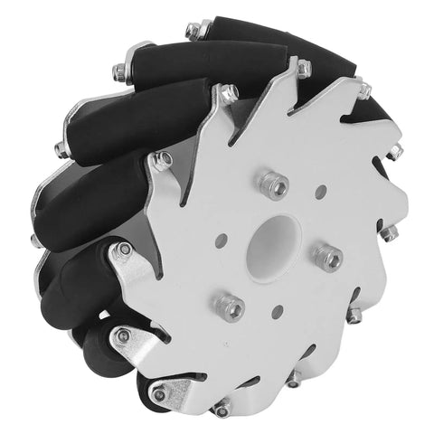 127mm Omni Directional Wheel Set For DIY Robot Car With 45KG Load Capacity, 12 Rubber Rollers And Bearings, Aluminum Alloy Chassis Kit