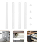 Two Pack Heavy Duty Drawer Slides With Accessories For Cabinets And Dressers, Smooth Soft Close, Durable Metal Drawer Guides, Easy Install, Ideal For Kitchen Cabinets, TV Consoles, Cupboards, And More, Built Tough For Everyday Use white metal slides and screws for cabinets