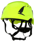 Jobsite Ready Safety Helmet With 6 Point Suspension And Chin Strap Ventilated High Visibility Green ANSI X5014V for construction.