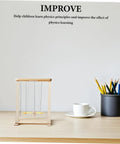 Educational Wooden Gravity Experiment Kit For Kids And Students, Interactive Maxwell Wheel Science Toy on desk