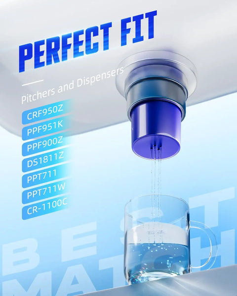 Water Filter Replacement For All Standard Water Pitchers And Dispensers Reduces Lead And Chromium Fits Most Filtration Systems
