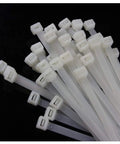 Bundle of 16 Inch Heavy Duty Cable Ties 100 Pack Self Locking Nylon Wire Ties White With 70 Pound Tensile Strength Heat And UV Resistant