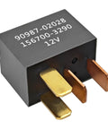 12V DC 30A 4 Pin Automotive Relay Pack Of 2 For Toyota Vehicles 1997 And Up Direct Replacement With OEM-Quality Performance, Reliable Power Switch For Engine Bay, Plug And Play 12V Relay Fit, 4-pin black relay