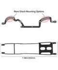 Beefy Carbon Fiber Chassis Kit For 1/18 TRX4M Bronco Defender Crawler, chassis frame with shock mount points detail view.