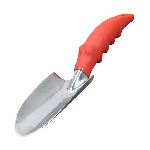 Heavy Duty Garden Trowel For Everyday Digging And Planting, Durable Blade, red ergonomic handle, ideal for flower beds and gardens