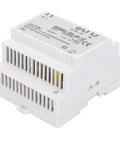Beefy 45W 12V DIN Rail Switching Power Supply For Industrial Control, 100 240VAC Input, 12V Output, Single Output, Rugged ABS Housing, Plug And Play, Universal Electrical Conversion Component, white ABS DIN rail mount