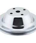 Chrome V Belt Pulley Set For Small Block Chevy Long Water Pump 1 Groove Upper Pulley SBC 283 305 327 350 400 Steel Shine