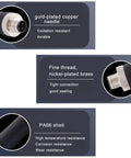 M12 4 Pin A Code Straight Circular Sensor Aviation Connector Kit Waterproof IP67 gold-plated needle brass thread PA66 shell