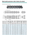 Short pitch precision roller chains technical illustration with dimensions for Heavy Duty 03C Roller Chain With Connector Links.