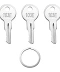 103E File Cabinet Keys Replacement Pack For Office Cabinets And Desk Drawers Universal 103E Key Set with keyring, 3 keys