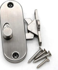Sliding Door Lock Hasp Gate Latch Barn Privacy Bolt Stainless Steel with screws for installation, durable design.