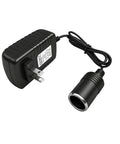 Solid AC To DC Converter 100 To 240V To 12V Car Cigarette Lighter Socket Adapter with plug and wire for portable use.