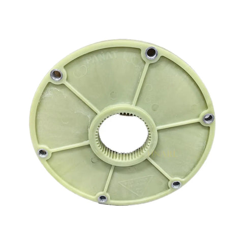 Premium Green Plastic Flywheel Flange For Genie Lift S40 And S45 Heavy Duty Flex Plate Replacement 33024GT top view.