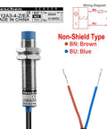Inductive Proximity Sensor Switch M12 Non Shield Type With 4mm Sensing Distance Normally Open NO 2 Wire 10 To 30 VDC 200 mA