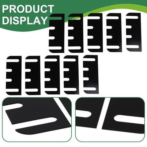 10 Pack Door Hinge Shims 4 Inch PVC Door Repair Kit For Easy DIY Alignment Fixes, Black, shown in product display
