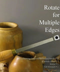 Badass 16 Inch Woodturning Rougher With Carbide Tipped Lathe Chisel And 15mm R150 Square Indexable Insert on wooden handle.
