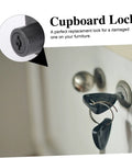 Premium Zinc Alloy File Cabinet Lock Replacement Cam Key Set For Locking Desk Drawers Office Files And Storage Boxes With Two Keys, close-up view.