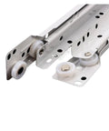 Close-up of Smooth Silent Drawer Slide Rails Pair For Cabinets And Desks, 14 Inch Length Quiet Track Slides with rollers.