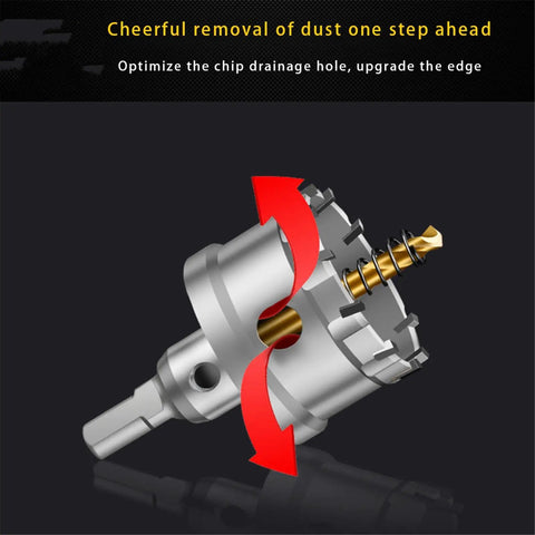 Anti Wear Hole Saw With Extended Use Design For Drilling Hard Metals And Plastics, Auto Ejector Spring Included, 19.5mm