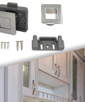 Push Button Latch Lock For Cabinets And Campers RVs Keyless Bright Chrome Cabinet Door Lock with screws and mounting brackets