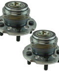 Top Shelf Replacement Wheel Bearing And Hub Assembly Rear Left Right Pair For Honda Pilot 2009 To 2015 close-up view showing metal construction and features.