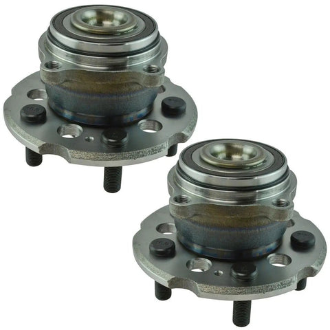 Top Shelf Replacement Wheel Bearing And Hub Assembly Rear Left Right Pair For Honda Pilot 2009 To 2015 close-up view showing metal construction and features.