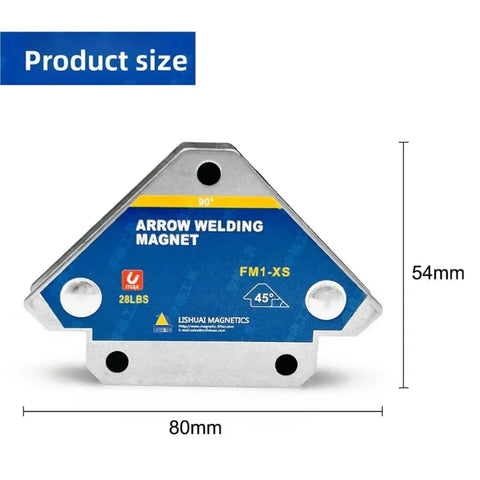 Badass 90 Degree Magnetic Welding Positioner Jig With Vertical Glue Press Clamps Top Shelf Right Angle Fixed Magnet Tool 80mm size