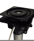 Two Pack 7 Inch Square Boat Seat Swivel Mount Plate for Outdoor Furniture and Bar Stools, heavy-duty steel with 360-degree rotation.