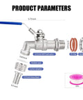 304 stainless steel ball valve bulkhead with NPT valve and accessories for home brewing