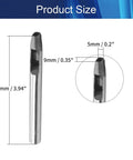 Leather Hole Punch Tool Oval 9x5mm Carbon Steel Hollow Punch with dimensions, 4 inch length, shown in product size image