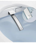 Auto Lift Square Smart Heated Bidet Seat With Electronic Display Warm Water Spray gentle wash nozzle detail, modern bathroom upgrade.