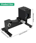Domary Mini Belt Sander 250W Wet Dry Electric Grinder showing product size measurements and design details.