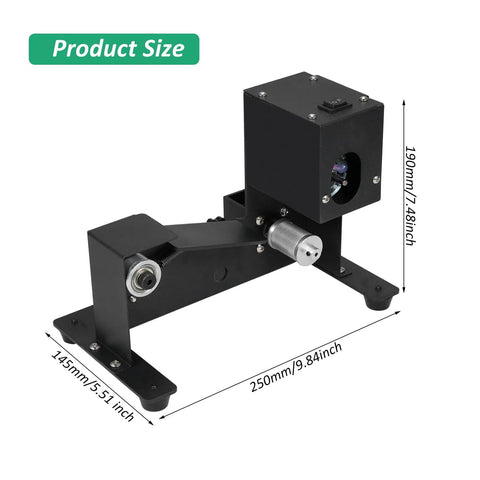 Domary Mini Belt Sander 250W Wet Dry Electric Grinder showing product size measurements and design details.