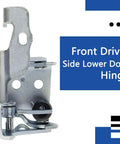 Heavy Duty Front Driver Side Lower Door Hinge Replacement For Chevy Silverado Tahoe Suburban And Gmc Sierra Yukon Cadillac Escalade close-up of hinge part.