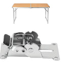 Carbon Steel Self Locking Hinges Folding Table Leg Brackets With 180 Degree Lock Design And Electroplated Finish Close-up