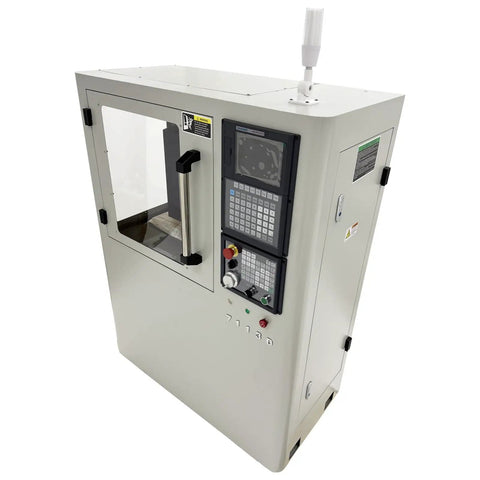 Programmable CNC Milling And Drilling Machine With 157.75 Inch By 5.51 Inch Workbench For Drilling Milling Tapping And Cutting Pro Grade High Speed 12000 RPM Spindle 220V 60Hz Power Heavy Duty Shop Ready, showing control panel and sealed body
