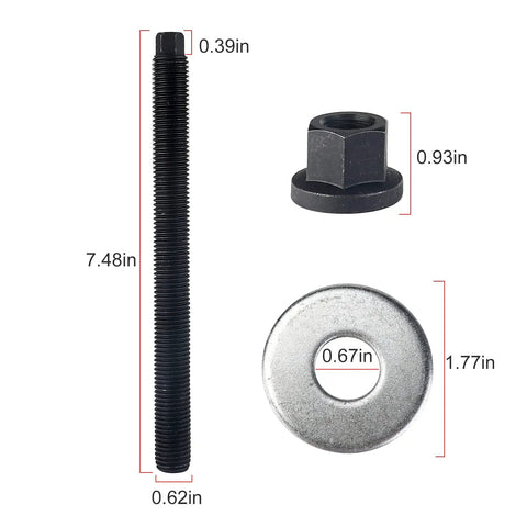 Harmonic Balancer Installer Tool For GM LS Engines 1997 To 2023 Gen 3 4 5 Crankshaft Pulley Install Kit components with measurements