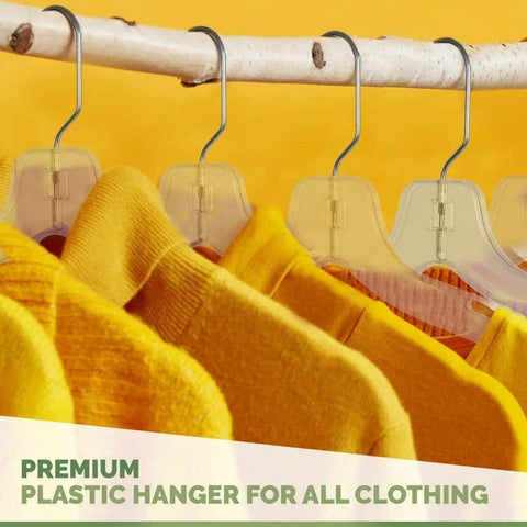 Clear Plastic Shirt Hangers 12 Pack Slick Wardrobe Organizer Hangers For Garments And Clothes Non Slip Transparent Coat Hangers