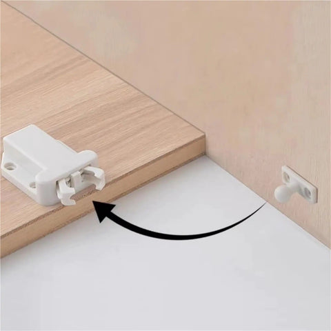 Magnetic Touch Latch for Cabinets and Doors One Piece Drawer Catch Open With Surface Tap Handle Free Modern Home Hardware Easy Access
