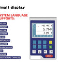 Heavy Duty Lcd Optical Linear Scale Digital Readout For Small Lathe Milling Machines Delivered As Plug And Play Setup With Badass Precision And Crisp Multi Function Display Yh8003a small digital display showing language options and precision measurements.