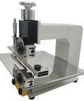 V Cut PCB Cutting Machine With Limit Module Upgraded Groove Cutter For PCB Boards And LED Light Panels 110V 40W Pro Grade Cutter, Precision V Groove Separator, High Accuracy Inner 240mm Max Width Easy DIY CNC Tool. Side view of metal PCB cutter with limit module