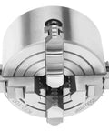 K72-100 Four Jaw Lathe Chuck For Manual Metal Turning, Independent Reversible Workhorse, 100mm Diameter, 25mm Bore, Front View