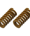 Premium 8Pcs 3D Printer Die Springs Kit In OD8 Or 10MM Sizes Featuring Bright Yellow Finish For Light Load Compression. Boost Your Leveling Game With Ultra Durable Mold Springs That Crush Resistance And Stay Strong Through Cycles. Two yellow steel die springs for 3D printer bed leveling