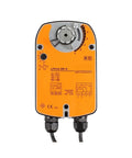 Heavy Duty Mechanical Rotary Actuator Valve Series Top Tier Smooth Operator Fits DN15 To DN25 Piping Built Legit For Industrial Jobs No Cap, orange actuator with connectors.