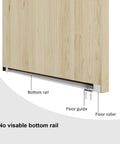 Concealed Wall Mounted Sliding Barn Door Hardware Kit With Soft Close Mechanism, No Floor Track, 42 Inch Size, trackless design