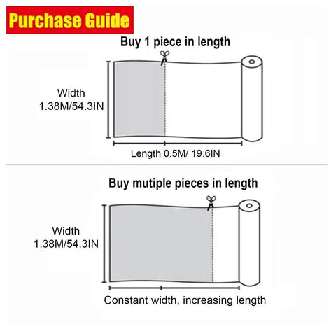 Diagram showing purchase guide for Self Adhesive Leather Repair Patch 54x20 Inch Peel And Stick Easy Fix Leather Tape.