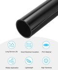 Heavy Duty Black PVC Rigid Tube 2 Inch Round Pipe Kickass Wiring Conduit Straight Shot Cable Sleeve showing smooth interior for wiring.