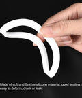 Silicone Gasket Seal For 1 Cup Coffee Maker Replacement Ring 38x50x2.2mm shown flexible in a hand, pack of 3